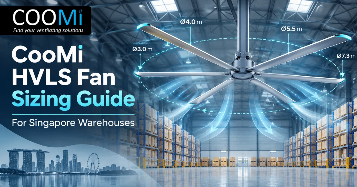 CooMi HVLS Fan Sizing Guide for Singapore Warehouses